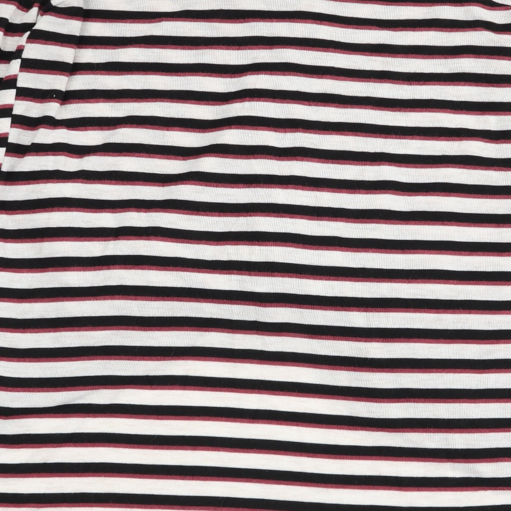VERO MODA Womens Multicoloured Striped  Basic T-Shirt Size 10