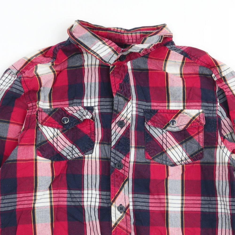 F&F Boys Multicoloured Check  Basic Button-Up Size 9-10 Years