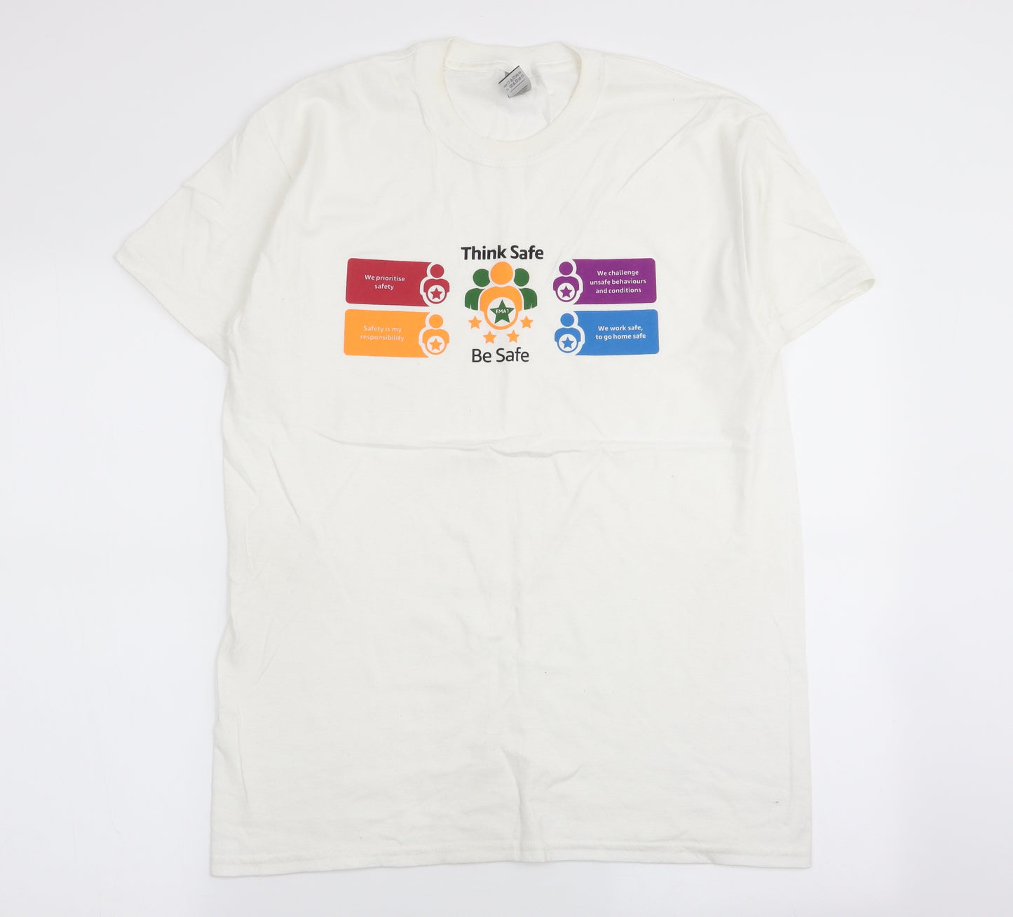 Gildan Mens White    T-Shirt Size M
