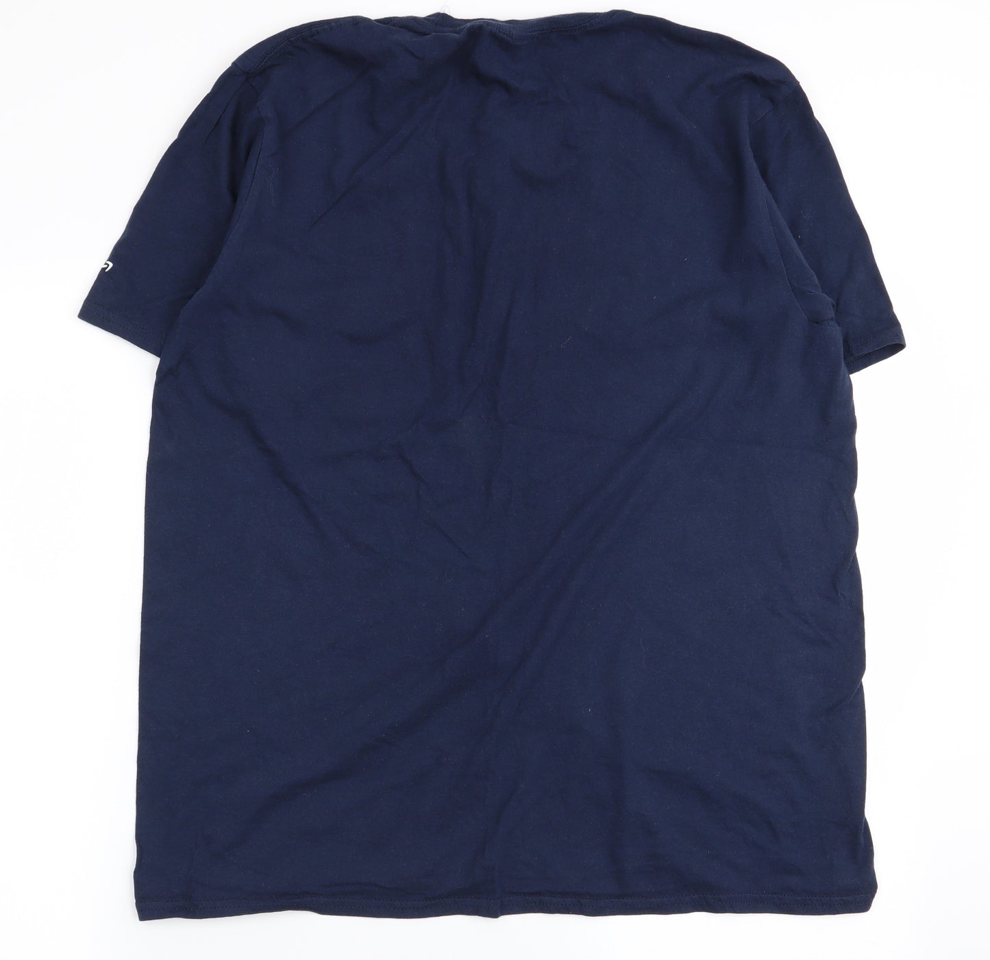 Gildan Mens Blue    T-Shirt Size L