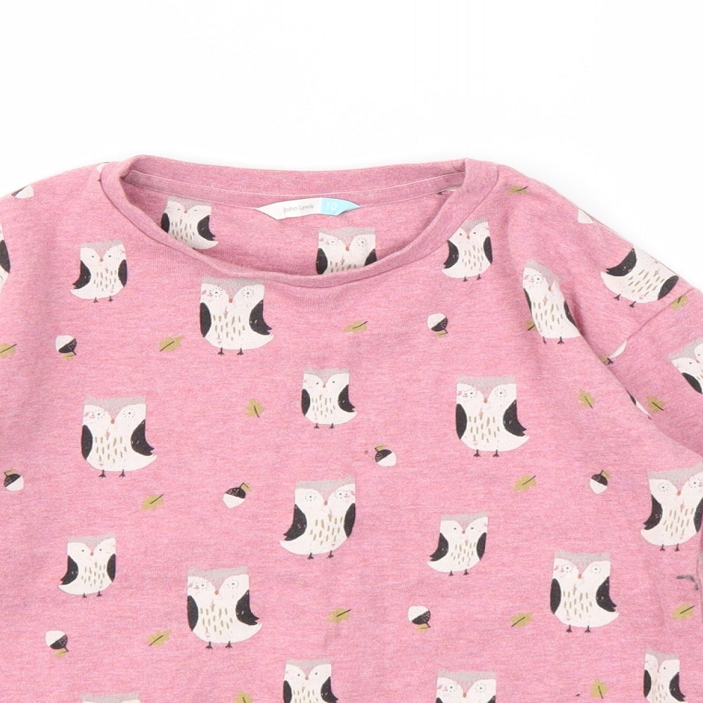 JHON LEWIS Girls Pink Geometric  Pullover Sweatshirt Size 10 Years