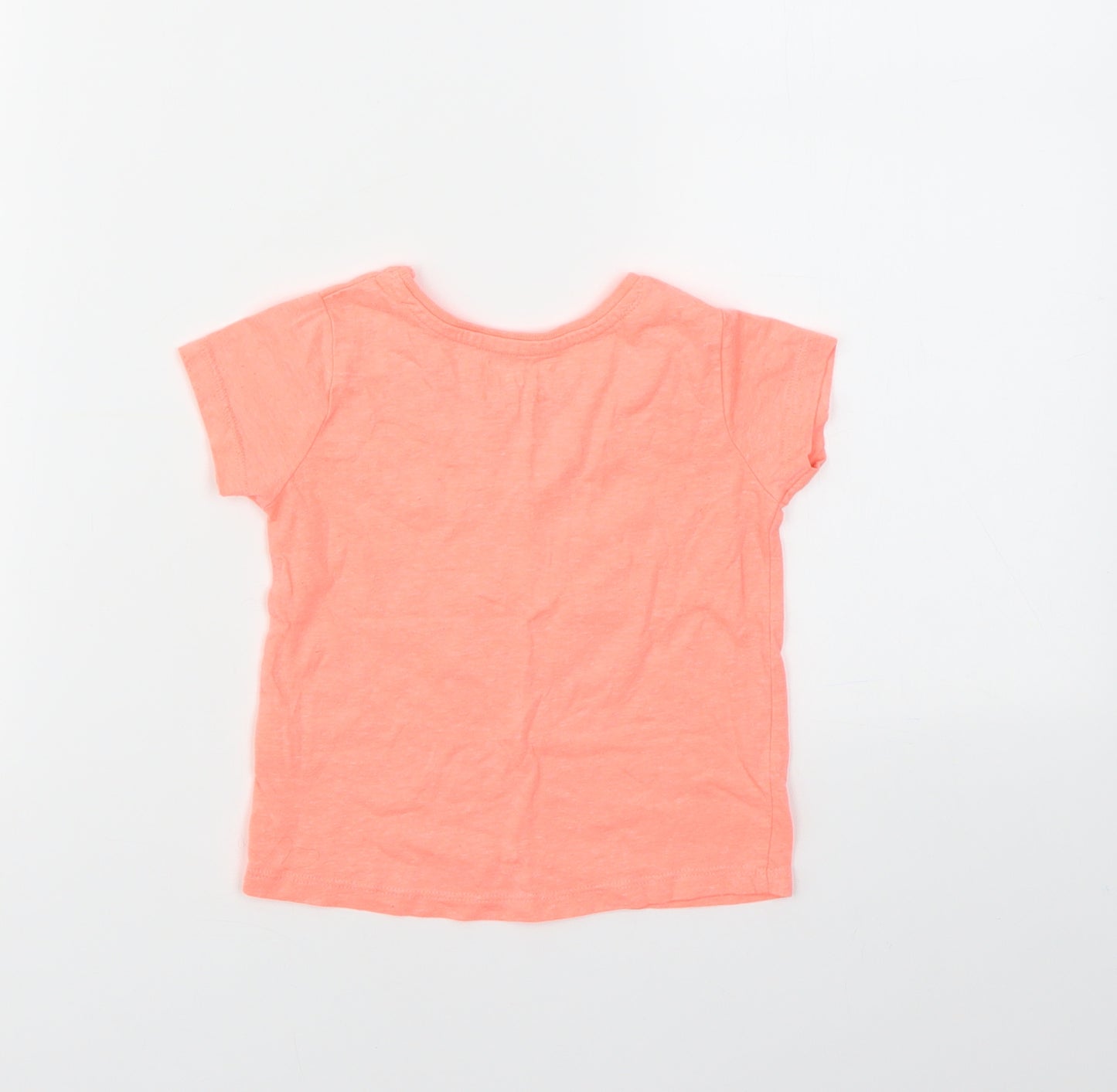 Primark Girls Pink Geometric  Basic T-Shirt Size 12-18 Months