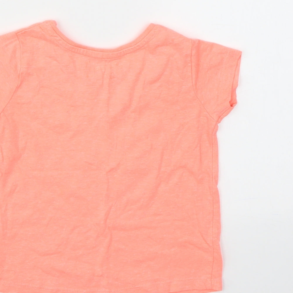 Primark Girls Pink Geometric  Basic T-Shirt Size 12-18 Months