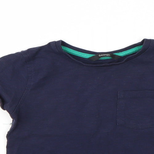 George Boys Blue   Basic T-Shirt Size 5-6 Years