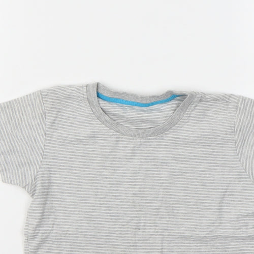 Matalan Boys Grey Striped  Basic T-Shirt Size 5-6 Years
