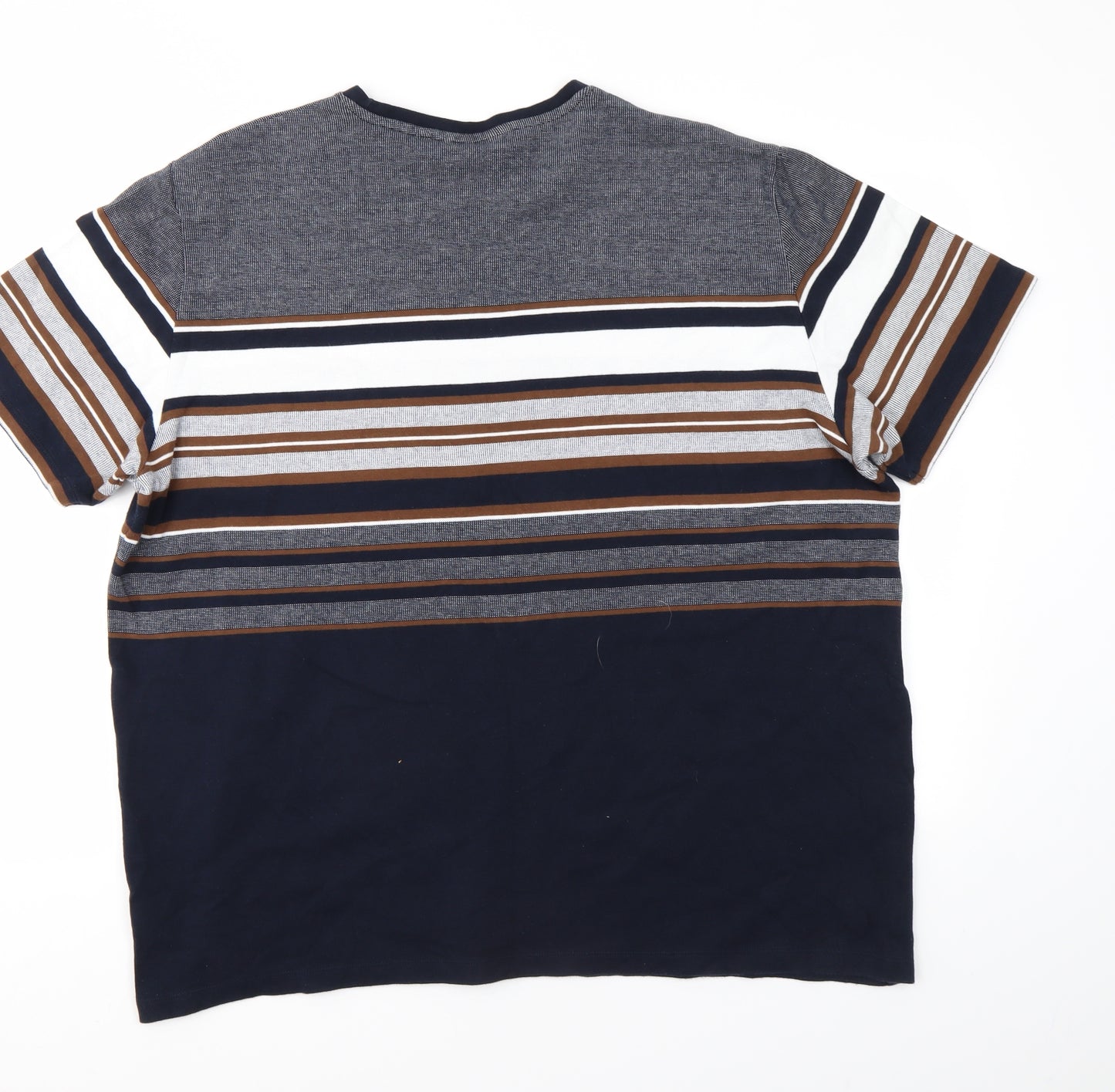 NEXT Mens Multicoloured Striped   T-Shirt Size 3XL