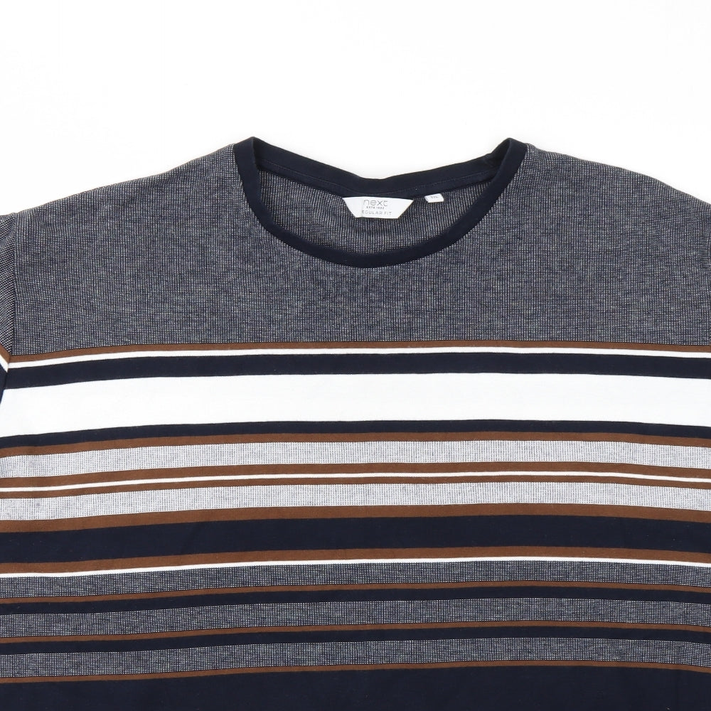 NEXT Mens Multicoloured Striped   T-Shirt Size 3XL
