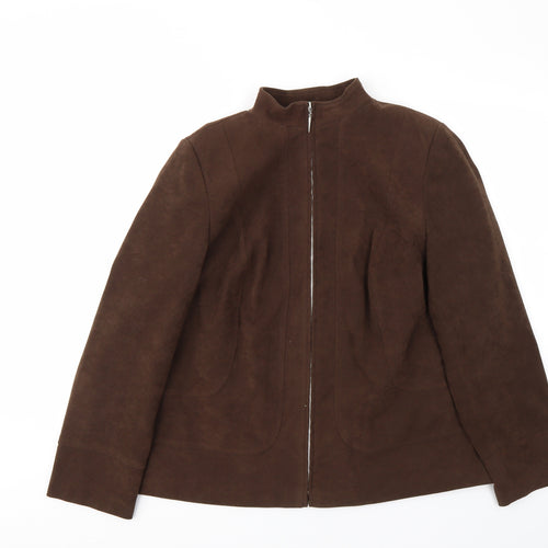 essence Womens Brown   Jacket Coat Size 18