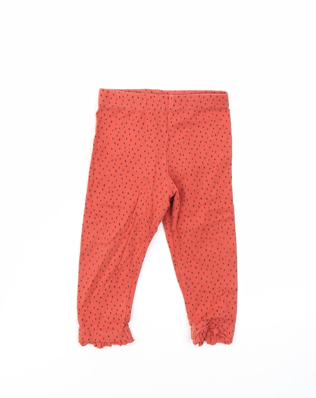 FRED & FLO  Girls Red Geometric  Capri Leggings Size 9-12 Months