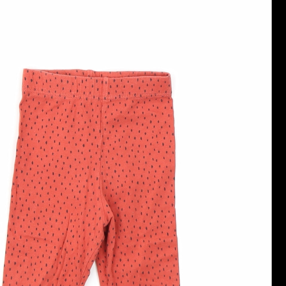 FRED & FLO  Girls Red Geometric  Capri Leggings Size 9-12 Months