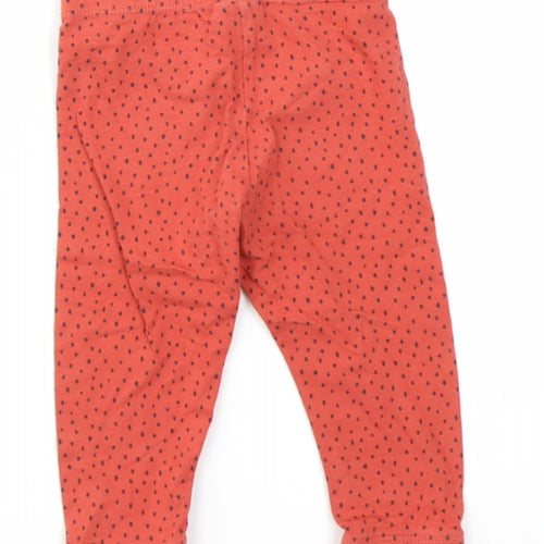 FRED & FLO  Girls Red Geometric  Capri Leggings Size 9-12 Months