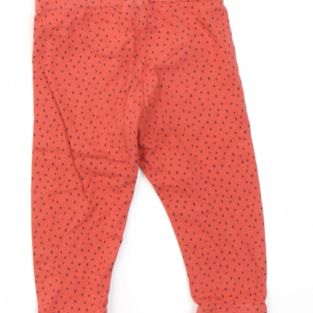 FRED & FLO  Girls Red Geometric  Capri Leggings Size 9-12 Months