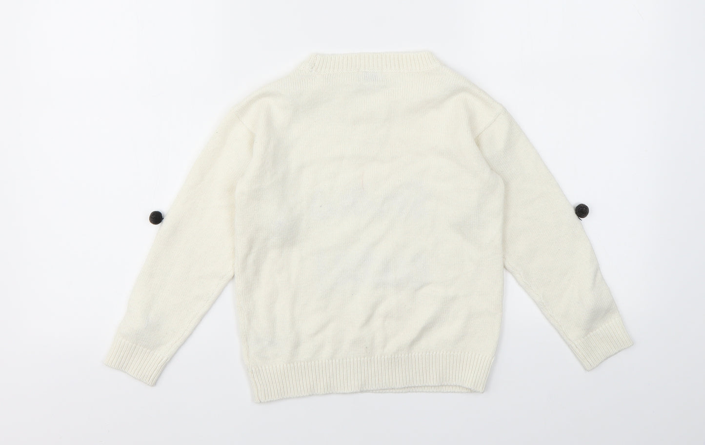 F&F Girls White   Pullover Jumper Size 6-7 Years