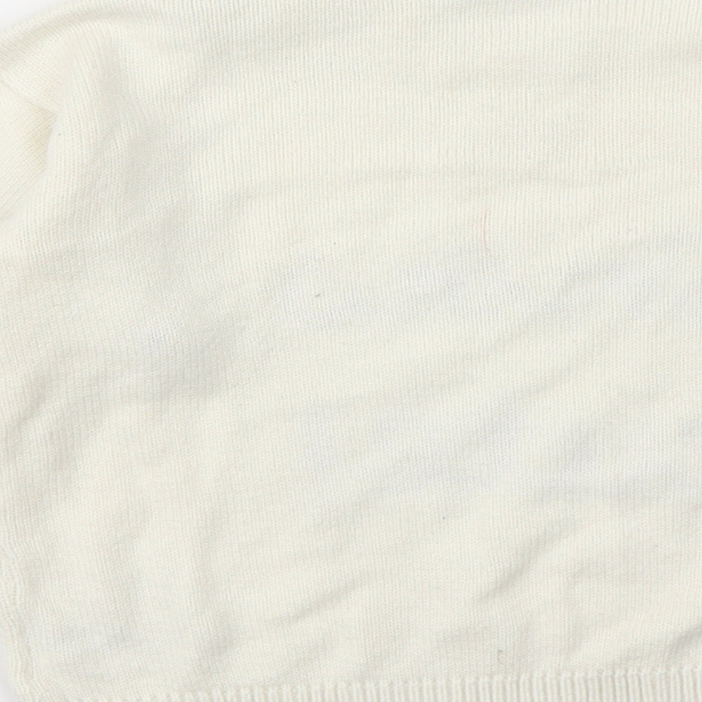 F&F Girls White   Pullover Jumper Size 6-7 Years