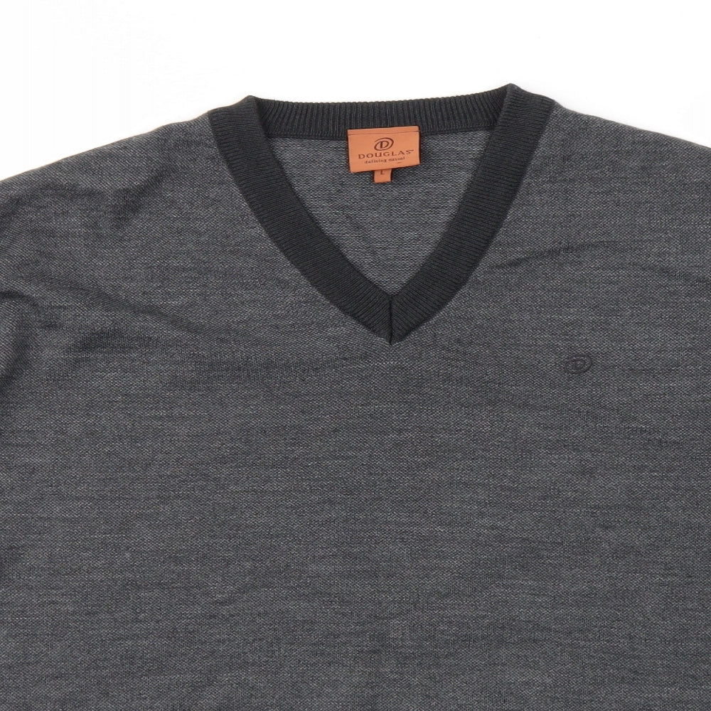 Douglas Mens Grey   Pullover Sweatshirt Size L