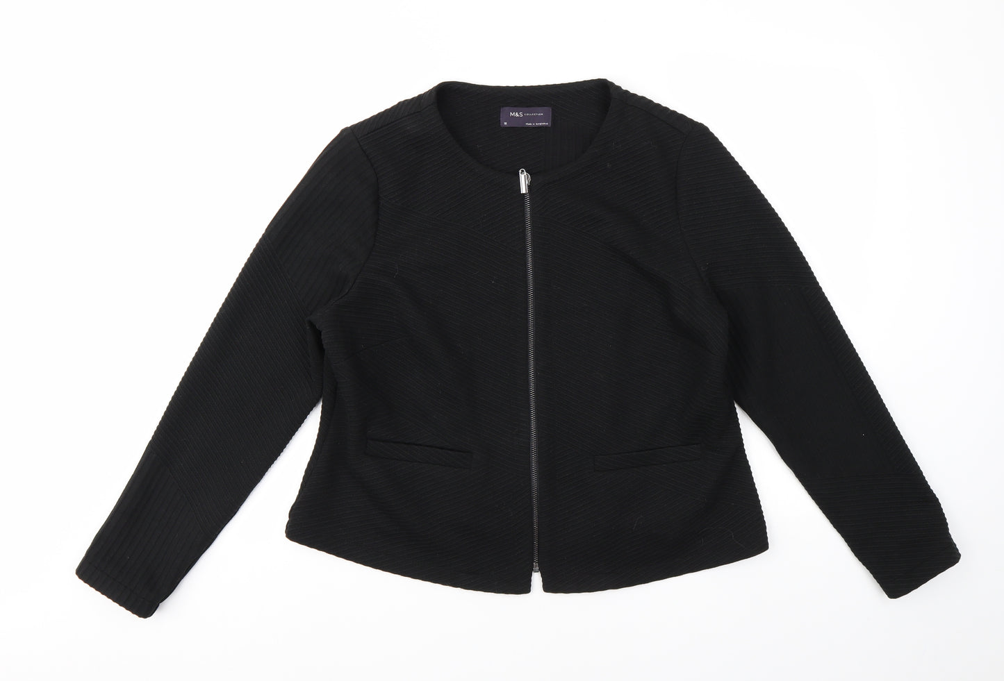 M&S Womens Black   Jacket  Size 18