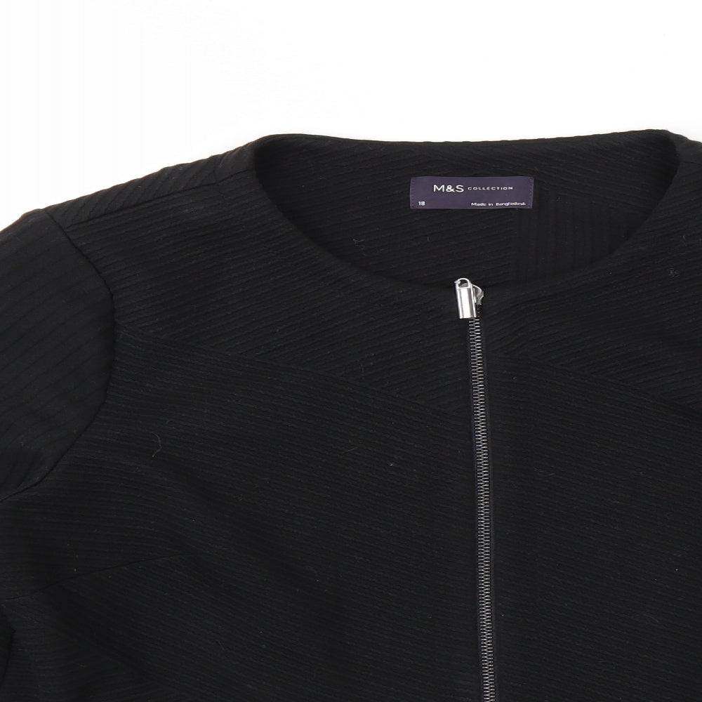 M&S Womens Black   Jacket  Size 18