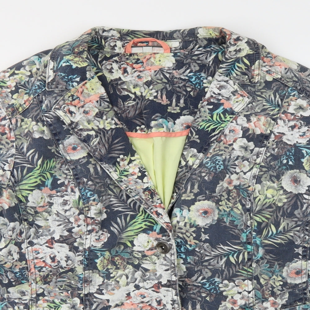 STREET ONE  Womens Multicoloured Floral  Jacket Blazer Size 18