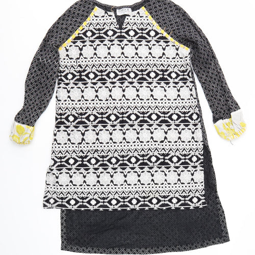 MARIA B  Womens Multicoloured Geometric  Fit & Flare  Size S