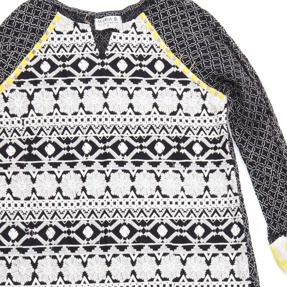 MARIA B  Womens Multicoloured Geometric  Fit & Flare  Size S