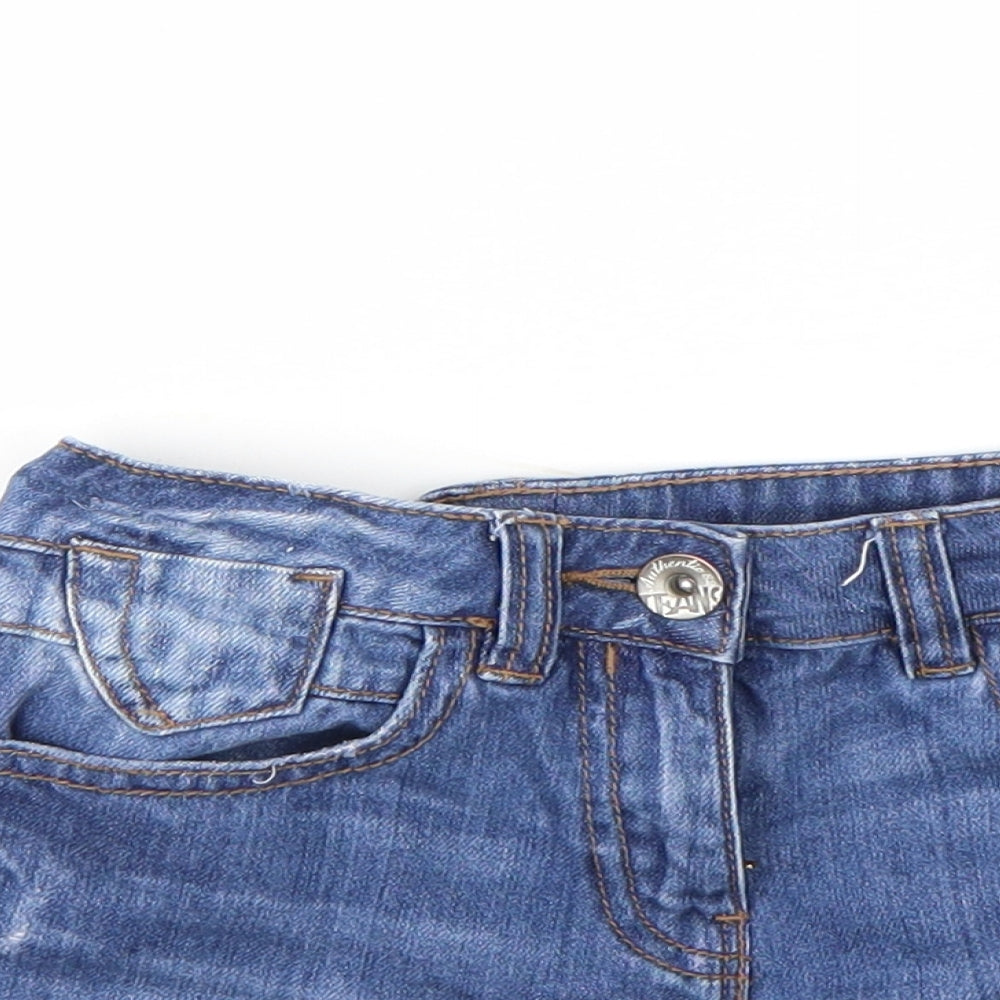 NEXT Girls Blue   Cut-Off Shorts Size 8 Years