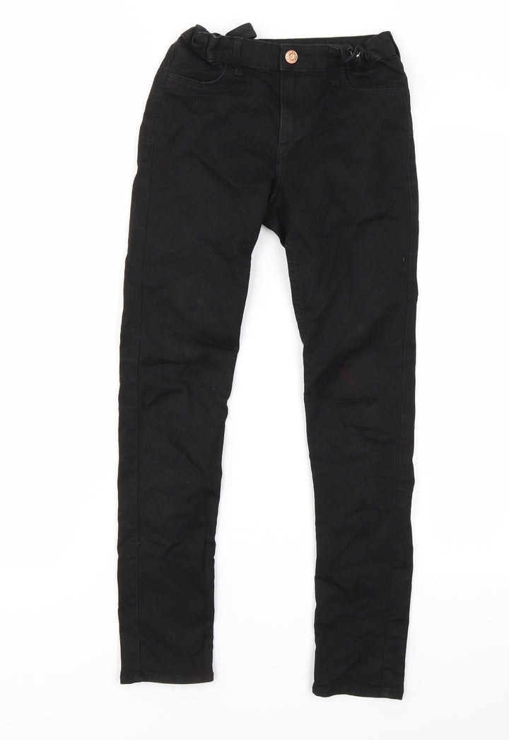 DENIM  Girls Black   Skinny Jeans Size 10-11 Years