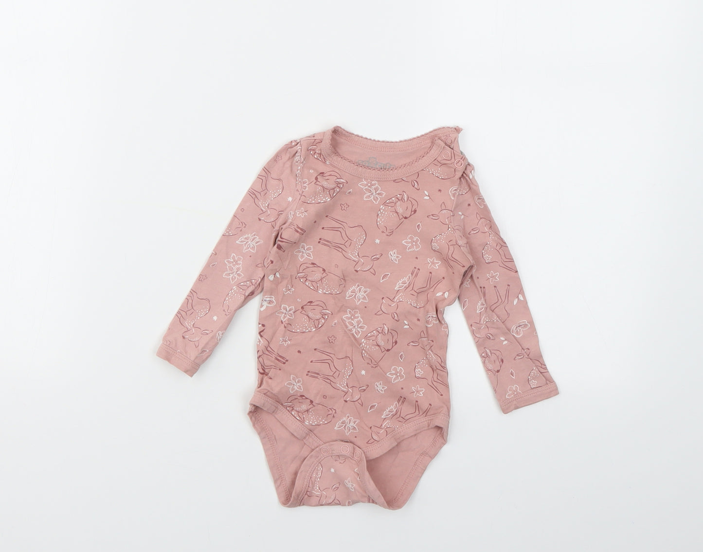SO CUTE  Girls Pink Animal Print  Babygrow One-Piece Size 9-12 Months