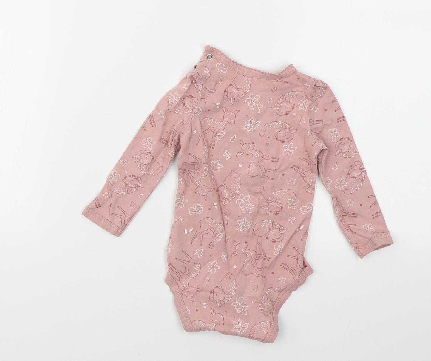 SO CUTE  Girls Pink Animal Print  Babygrow One-Piece Size 9-12 Months