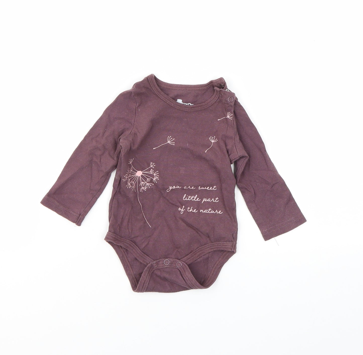 SO CUTE Girls Purple   Babygrow One-Piece Size 3-6 Months