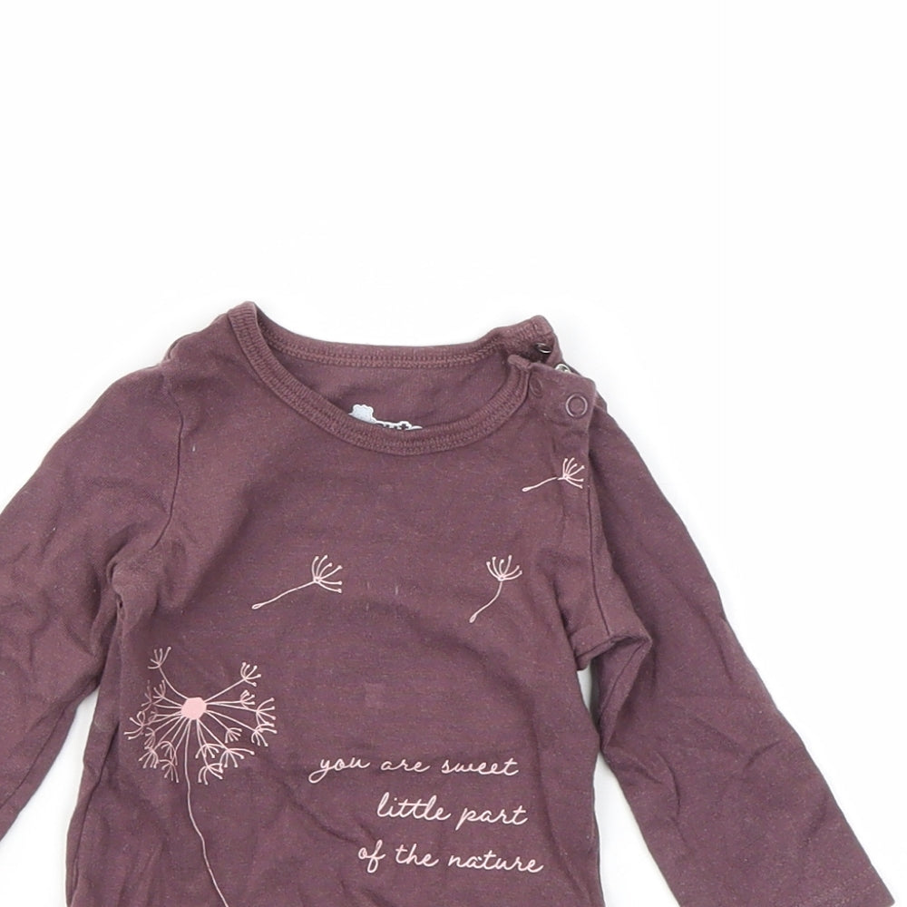 SO CUTE Girls Purple   Babygrow One-Piece Size 3-6 Months