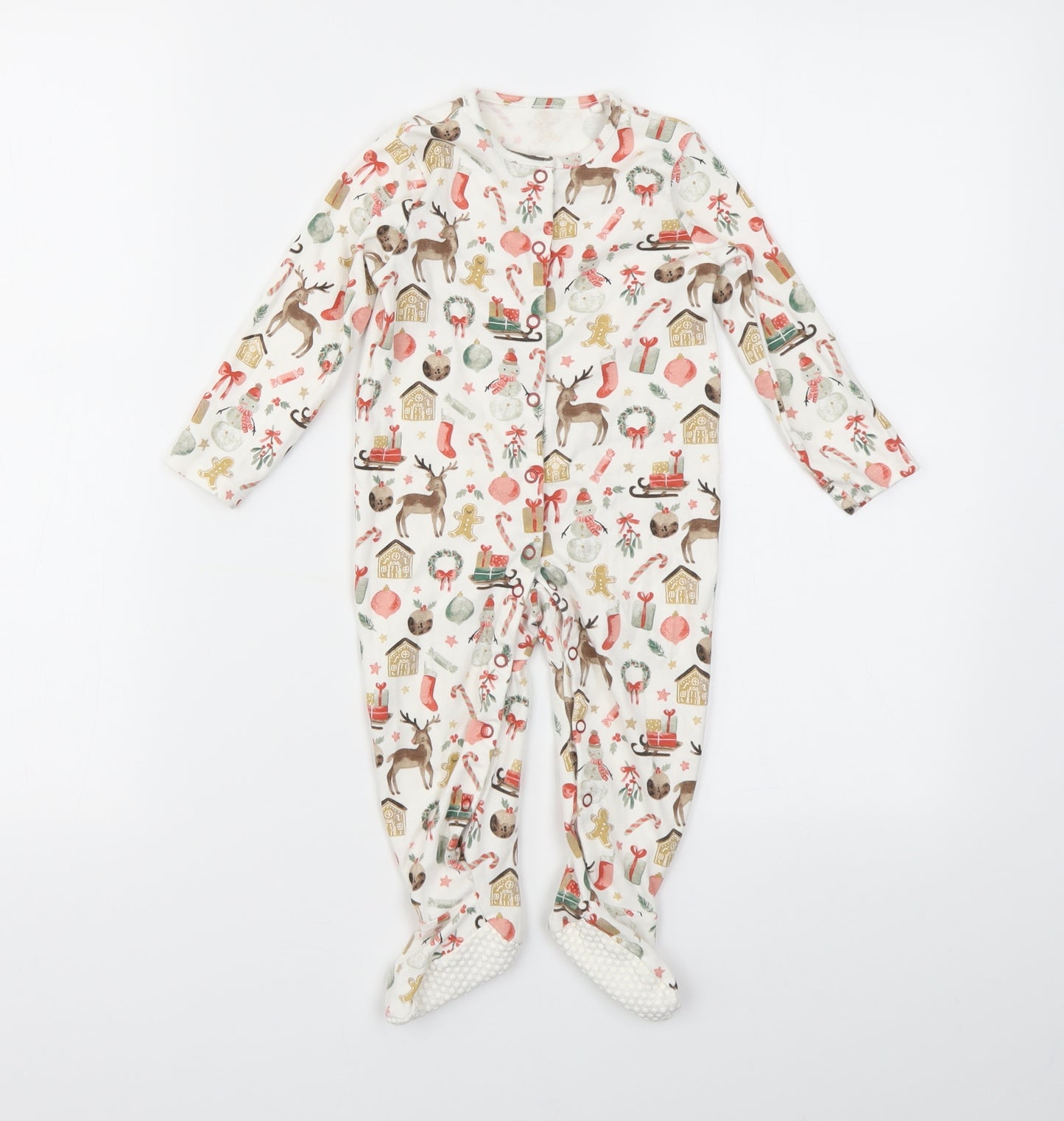 TU Girls Multicoloured Geometric  Babygrow One-Piece Size 9-12 Months