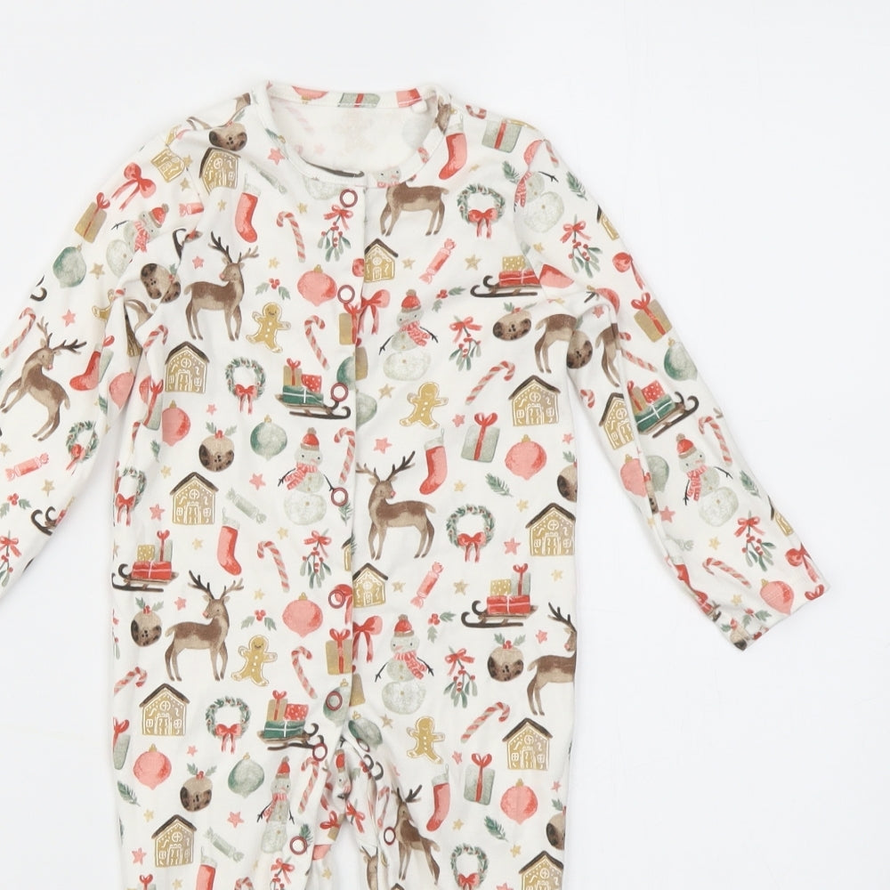 TU Girls Multicoloured Geometric  Babygrow One-Piece Size 9-12 Months