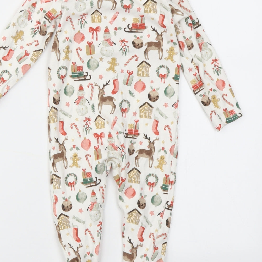 TU Girls Multicoloured Geometric  Babygrow One-Piece Size 9-12 Months