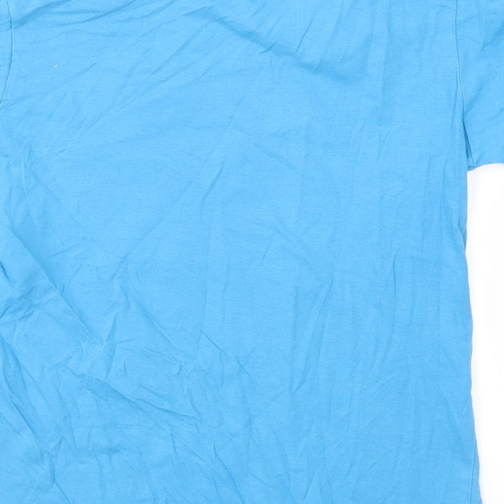 H&M Girls Blue Geometric  Basic T-Shirt Size 8-9 Years