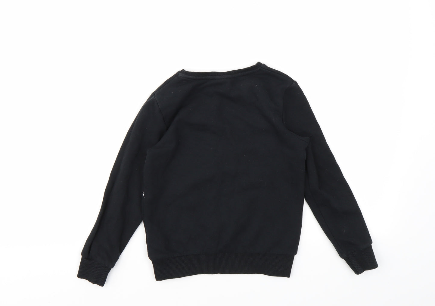 F&F Girls Black Geometric  Pullover Jumper Size 6-7 Years