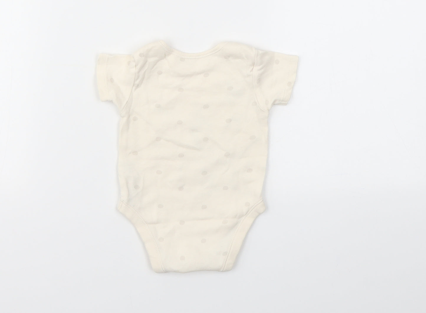 George Girls Ivory Animal Print  Babygrow One-Piece Size 0-3 Months