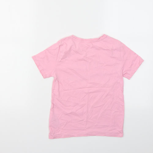 H&M Girls Pink   Basic T-Shirt Size 7-8 Years