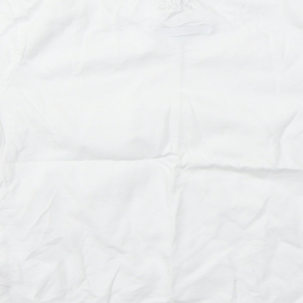 M&S Boys White   Basic T-Shirt Size 6-7 Years
