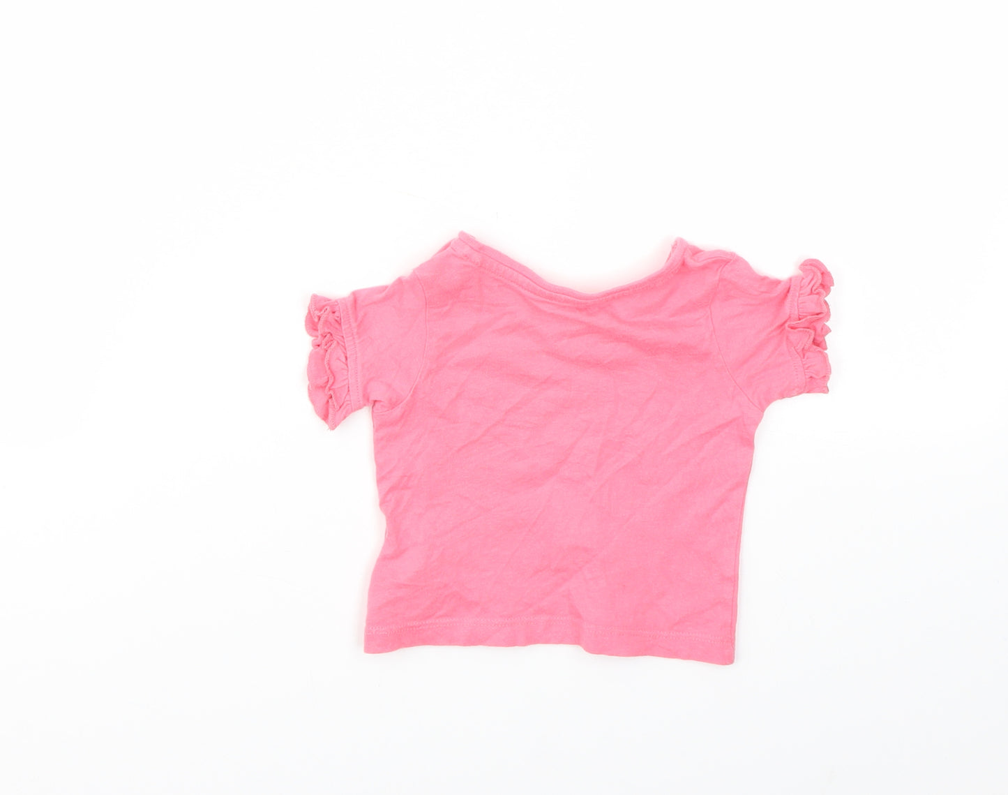 Primark Girls Pink Animal Print  Basic T-Shirt Size 0-3 Months
