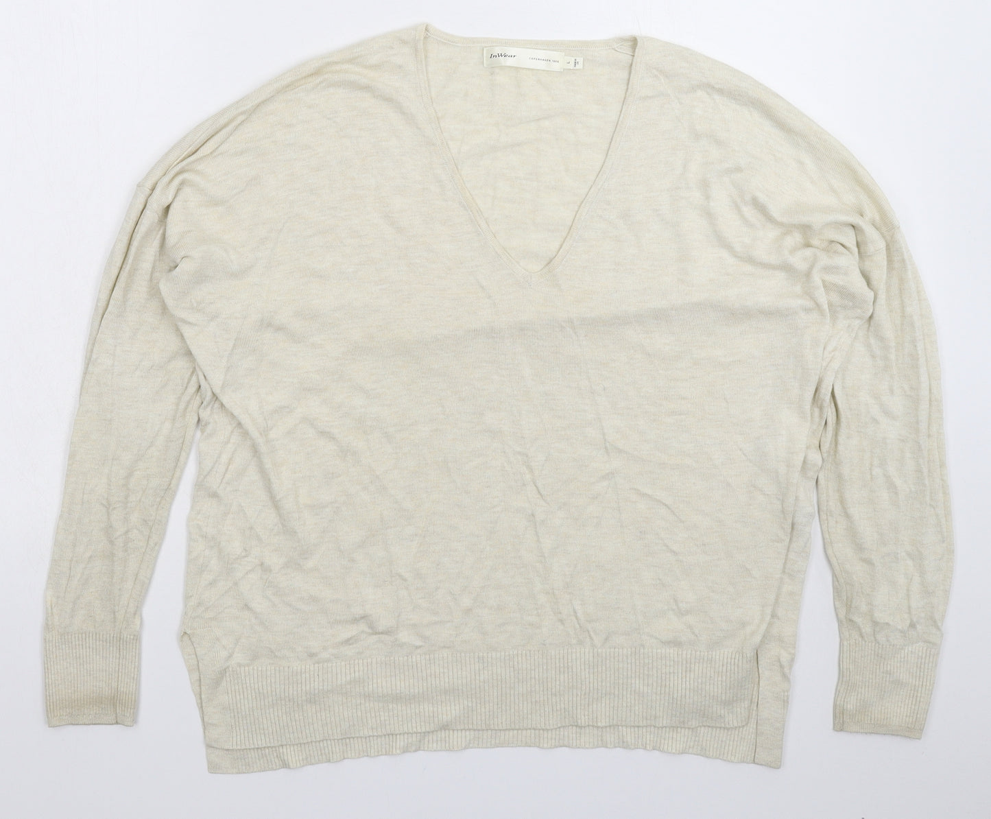 Inwear Womens Grey  Knit Pullover Jumper Size L