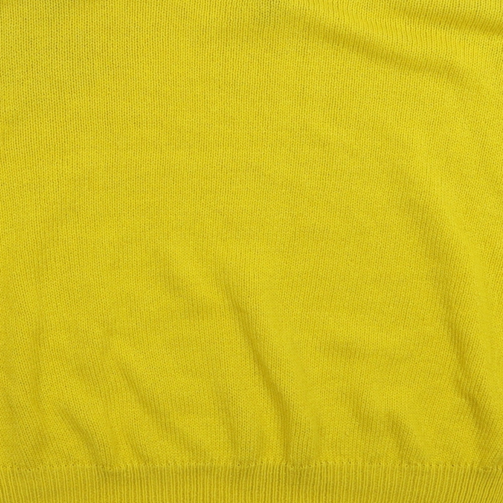 Divided Womens Yellow  Knit Pullover Jumper Size L