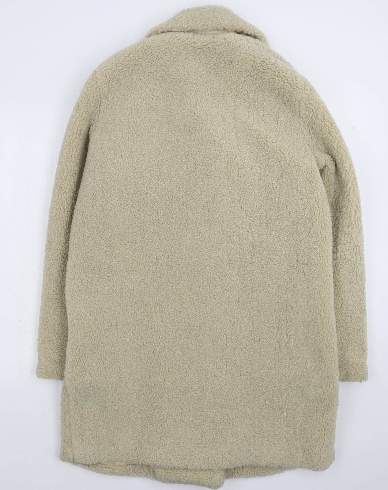 New Look Womens Grey  Fleece Pea Coat Coat Size 12
