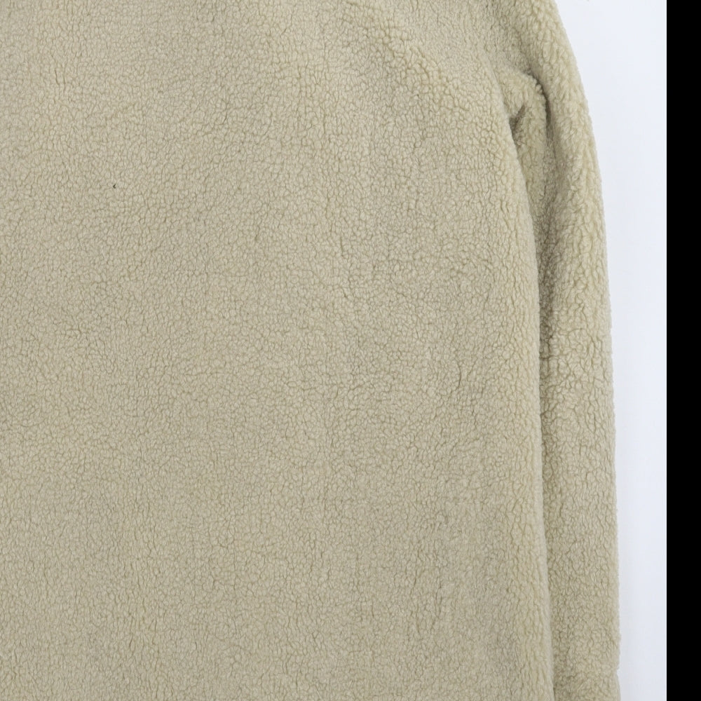New Look Womens Grey  Fleece Pea Coat Coat Size 12