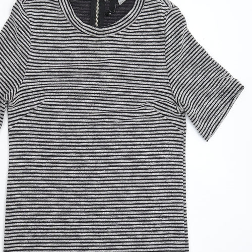 Divided Womens Grey Striped  Mini  Size 12