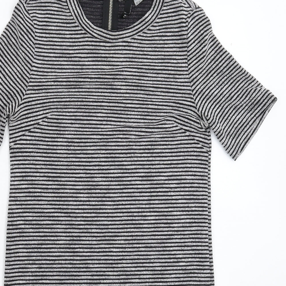Divided Womens Grey Striped  Mini  Size 12