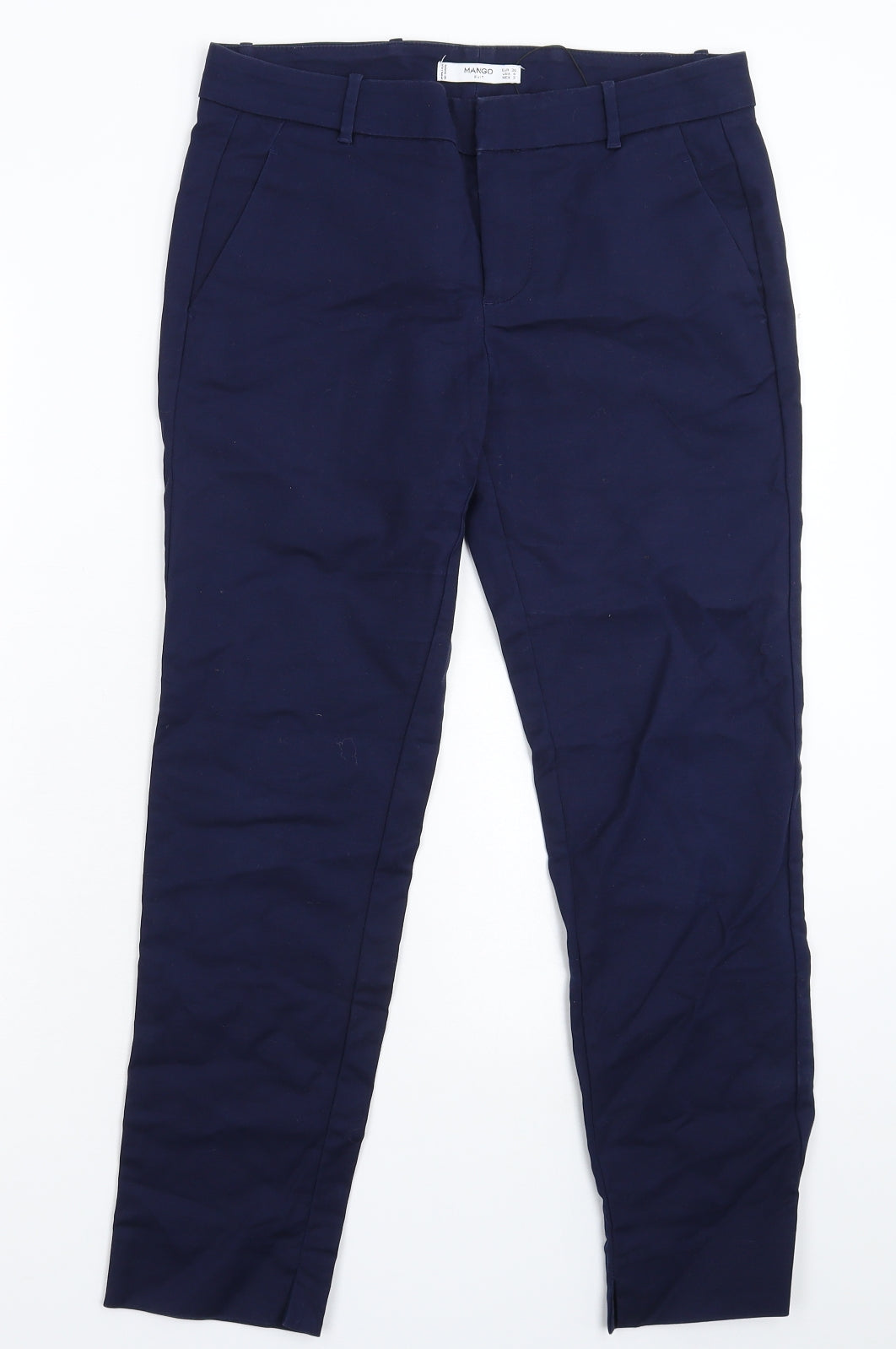Mango Womens Blue   Chino Trousers Size 8 L26 in