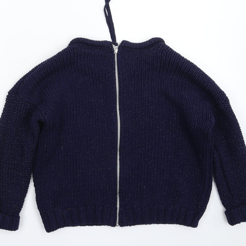 Topshop Womens Blue  Knit Pullover Jumper Size 8