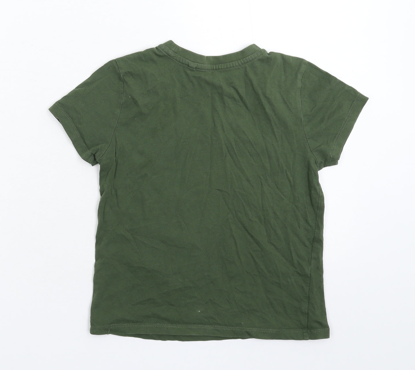 Primark Boys Green   Basic T-Shirt Size 5-6 Years