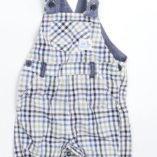 George Baby Multicoloured Check  Dungaree One-Piece Size 6-9 Months