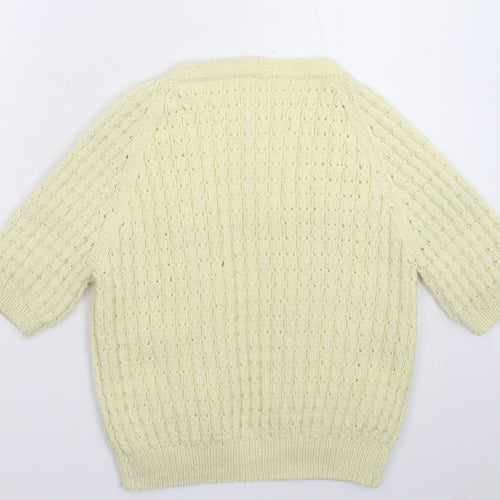 Preworn Womens White  Knit Cardigan Jumper Size 10